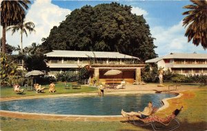 Lihue Kauai Hawaii 1950s Postcard Kauai Inn Hotel Swimming Pool
