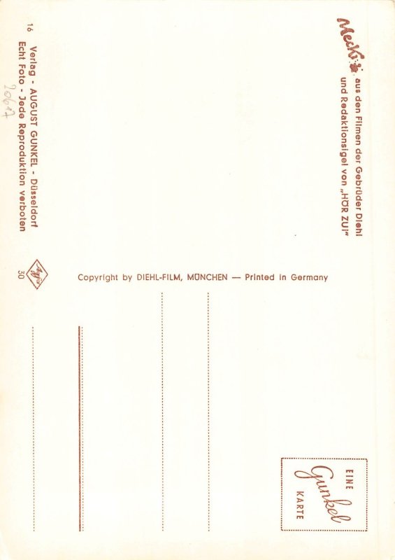 Mecki Humanized Hedgehog Smoking Pipe Matches Clock RPPC postcard B831