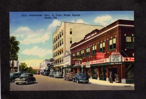 FL Ocklawaha Ave Reeses Bar Restaurant Coca Cola Sign Ocala Florida Postcard