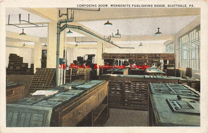 PA, Scottdale, Pennsylvania, Mennonite Publishing House, Composing Room