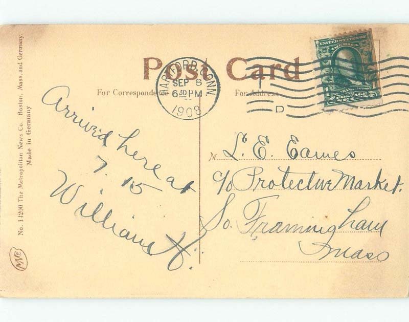 Divided-Back HIGH SCHOOL SCENE Hartford Connecticut CT E2486