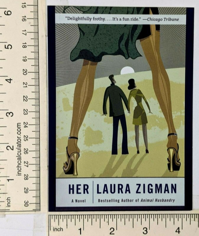 2002 Her by Laura Zigman Romantic Humor Love Novel Promo Advertising Postcard