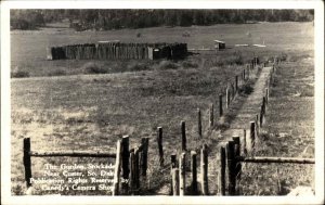 Custer South Dakota SD Gordon Stockade Farm Land Real Photo Vintage Postcard