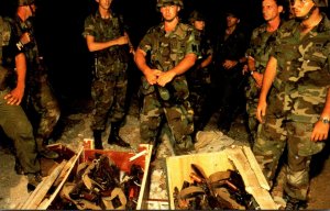 Military 25 October 1983 Grenada Invasion U S Troops With Seized Cache Of Wea...