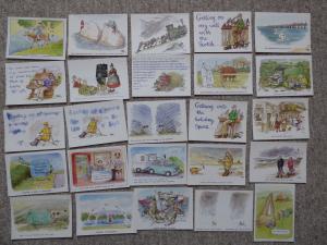 bu0177 - 25 Postcards by comic artist Rupert Besley - All Shown