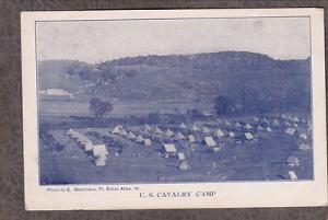 US Cavalry Camp RARE MILITARY 1906 udb FT Ethan Allen VT ...