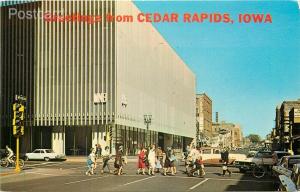 IA, Cedar Rapids, Iowa, Second Avenue, Merchants Bank, Curteichp No. P86711