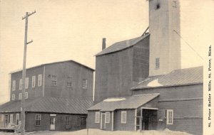 St. Peter Minnesota St. Peter Roller Mills, B/W Lithograph, Vintage PC U20903