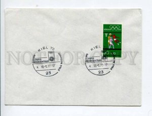 290996 GERMANY 1972 COVER Kiel olympiad press center basketball