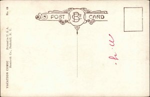 Woman Comic Fat Lady on Beach c1940s Postcard