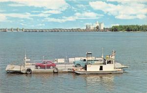 Canton Missouri-Meyer Illinois~Canton Ferry Boat Traveling w Car & Truck~1960s