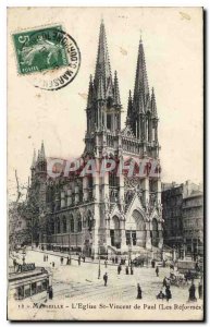 Old Postcard Marseille Church St Vincent de Paul (The Reforms)