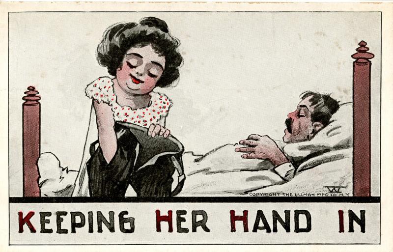 Humor - Keeping her hand in