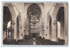 C. 1907 Real Photo Inside View Bath Abbey England Postcard P213E