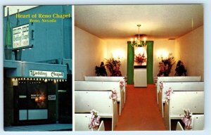 RENO, Nevada NV ~ Wedding Chapel HEART OF RENO CHAPEL 1960s-70s  Postcard