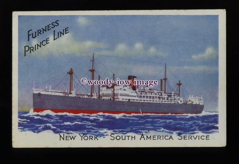 LS1454 - Furness Prince Line Liner - Advertising postcard - artist