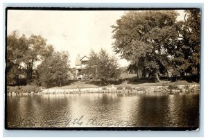 1912 Camp Indianola Lake Mendota Madison Wisconsin WI RPPC Photo Posted Postcard