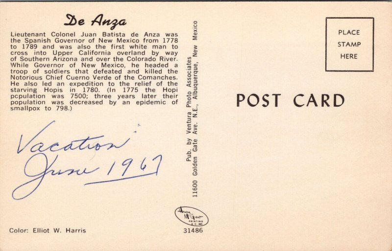 De Anza Motor Lodge Albuquerque NM Postcard PC418