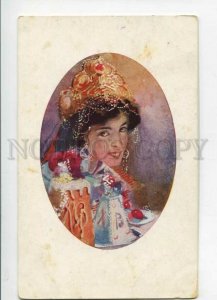 3148083 RUSSIAN Belle EASTER Cake ART NOUVEAU Vintage PC