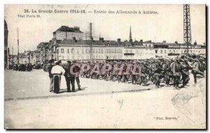 Old Postcard Entree of German has Amiens Great War Militaria 1914 1916