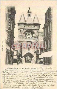 Old Postcard The Great Bell Bordeaux (map 1900)