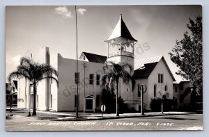 K5/ St Cloud Florida RPPC Postcard c1940s First Baptist Church  182