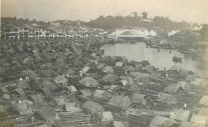 Postcard Singapore Harbor Southeast Asia C-1910 RPPC Birdseye View 23-5454