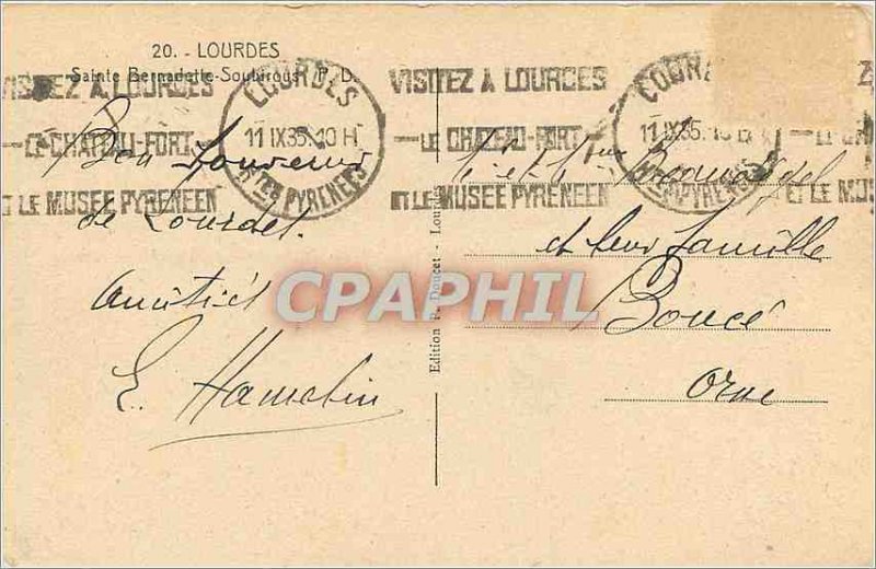 Old Postcard Lourdes St. Bernadette