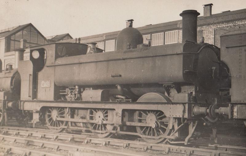 GWR Class 0-6-0 PT No 1723 Train At Swindon Railway Station RPC Postcard