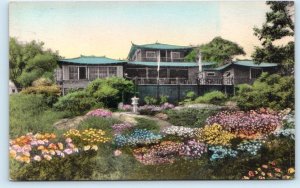 OGUNQUIT, Maine ME ~ Handcolored DAN SING FAN TEA HOUSE Gift Shop Postcard