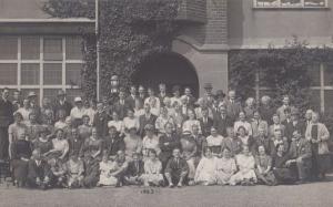 Ambleside Old Group Photo at Clacton On Sea in 1923 Antique Postcard