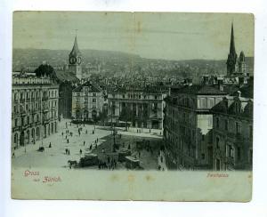 192749 SWITZERLAND ZURICH Vintage panoramic postcard
