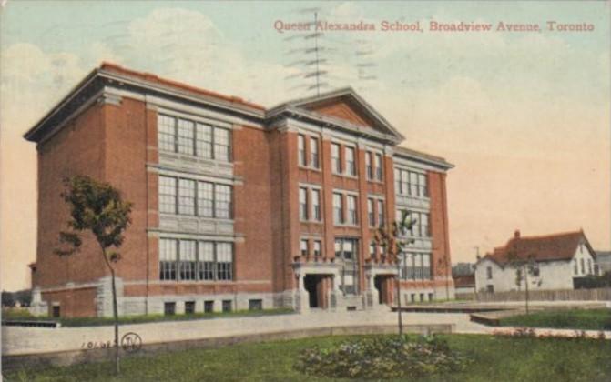 Canada Ontario Toronto Queen Alexandra School Broadview Avenue 1909