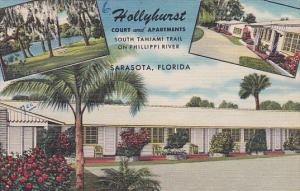 Florida Sarasota Hollyhurst Court And Apartments Curteich