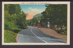 North Carolina - U.S. Highway No. 74 at Bat Cave ~ Linen