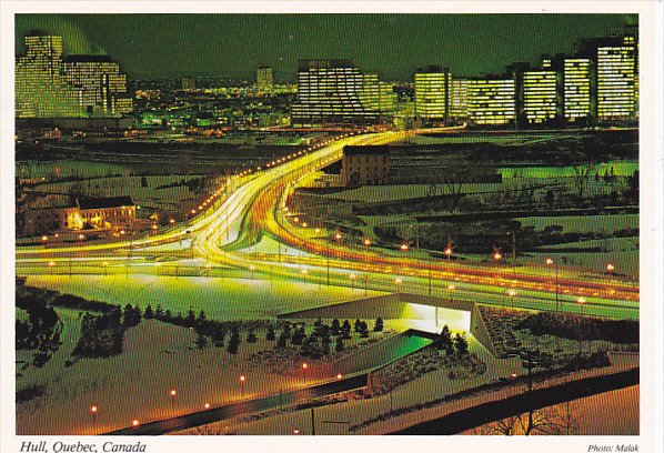 Canada Night Time View Of Hull Quebec