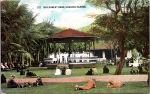 Postcard People Watching the Government Band in a Park, Hawaiian Islands