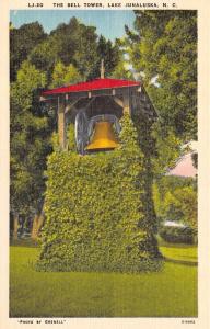 LAKE JUNALUSKA, NC  North Carolina     THE BELL TOWER     c1940's Linen Postcard