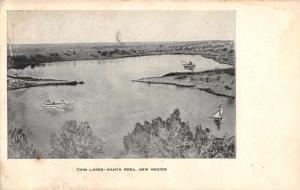 Santa Rosa New Mexico Twin Lakes Scenic View Antique Postcard J60451