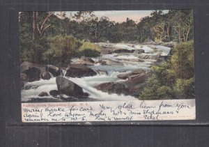 WESTERN AUSTRALIA, RAPIDS ABOVE SERPENTINE FALLS, 1906 ppc., used.