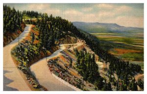 Postcard HIGHWAY SCENE Colorado Springs Colorado CO AT6838