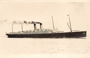 SS Baltic White Star Line Real Photo Writing on back, missing stamp 