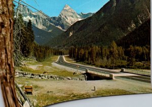 Canada British Columbia Rogers Pass Highway Showing Mount Sir Donald