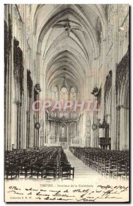 Postcard Old Troyes Interior of the Cathedral