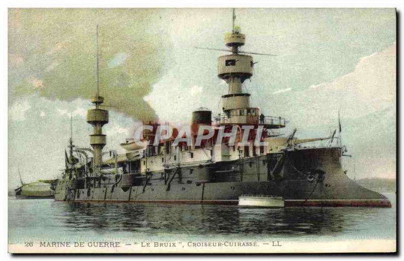 Old Postcard Boat War Cruiser Bruix The Breastplate