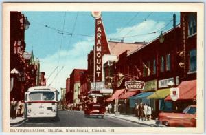 HALIFAX, NOVA SCOTIA  Canada   BARRING STREET Scene  Parmount Theatre  Postcard
