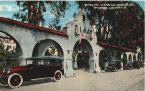 VINTAGE POSTCARD GLENWOOD MISSION INN RIVERSIDE CALIFORNIA OLD CARS