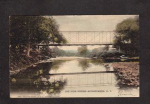 NY Iron Bridge Kerhonkson New York Vintage Postcard 1907