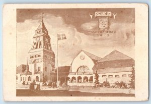 1915 Panama Pacific Expo Church Sweden San Francisco California CA Postcard