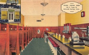 LP61 Diana Coffee Shop Colorado Springs CO Postcard 